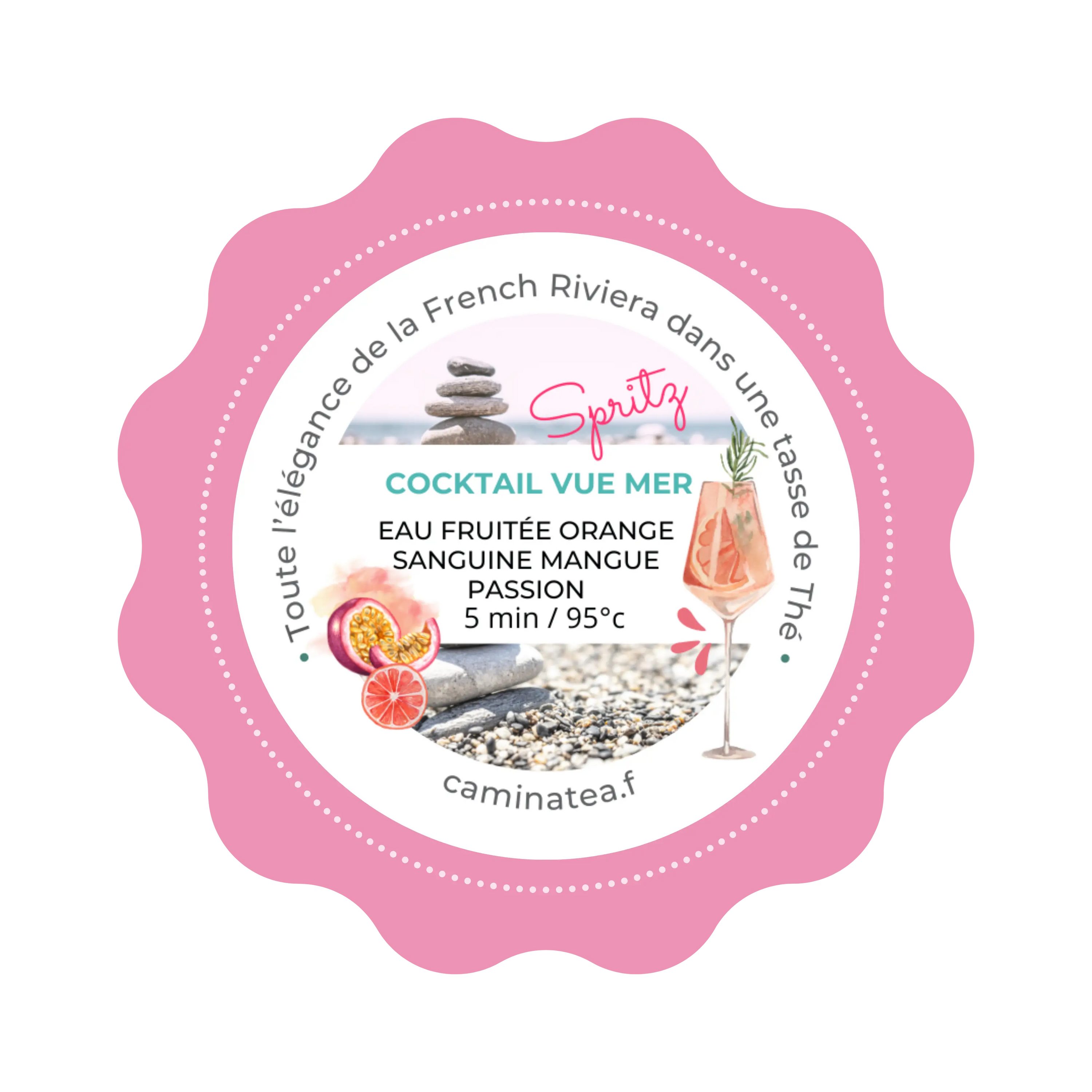 Eau Fruitée - Cocktail Vue Mer façon Spritz 🍹 CaminaTea